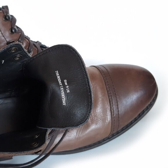 Thursday Boot Company Mens 9 Brown Leather Ankle Boots 'Captain' - Picture 4 of 10